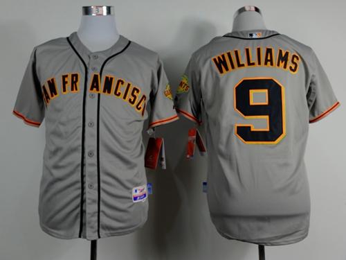 Giants #9 Matt Williams Grey Road Cool Base Stitched MLB Jersey - Click Image to Close
